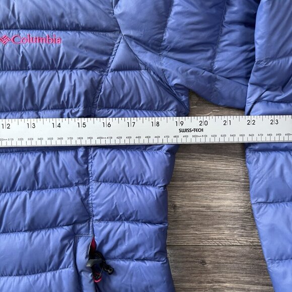Columbia Sister Brook II Down Jacket Womens M Blue Pink Omni Heat 700 Fill Down - Picture 7 of 16